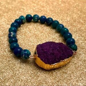 NWT Druzy Stone Bracelet